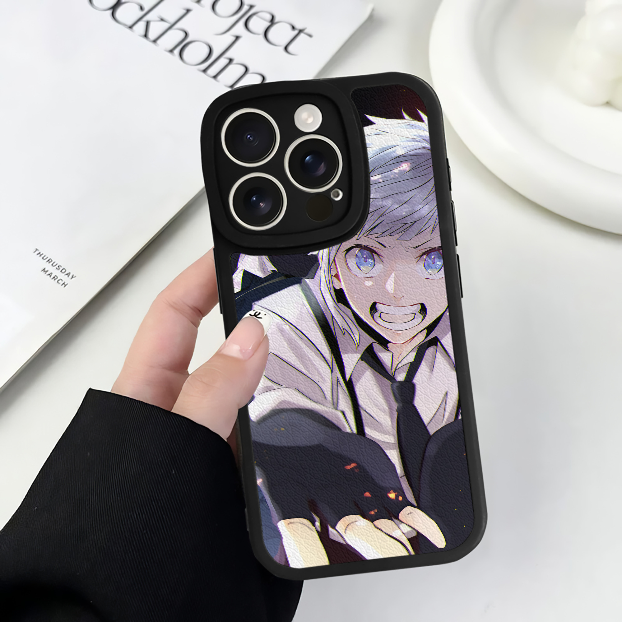 （画像用） 文豪ストレイドッグス Bungo Stray Dogs 【iPhone 16シリーズ対応】シリコンスマホケース（レザー調） 材質：シリコン